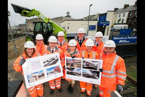 Portrush station is being rebuilt ahead of next year's Open golf tournament.